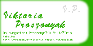 viktoria proszonyak business card